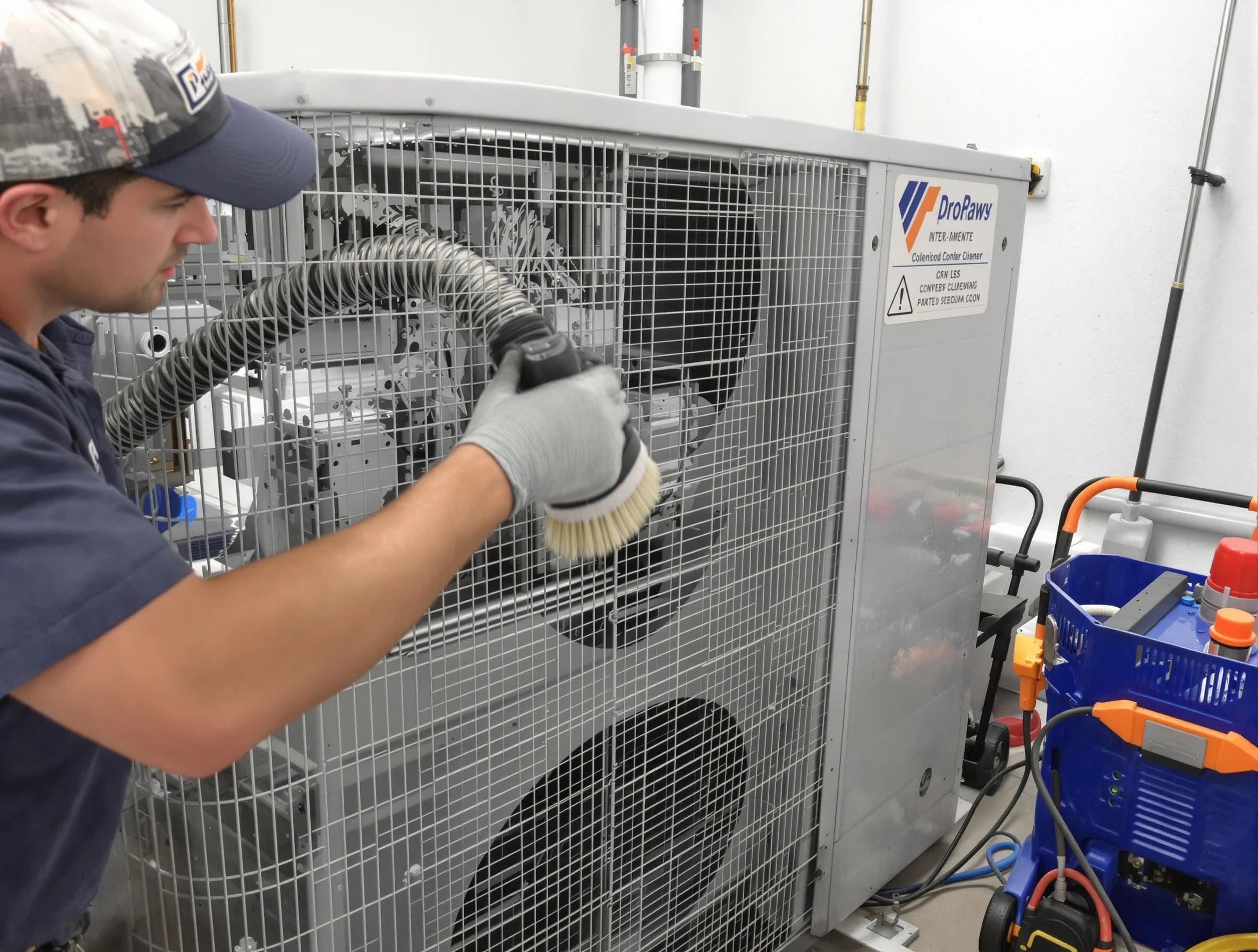Clearfield Air Duct Cleaning specialist performing precision AC coil cleaning for improved system performance in Clearfield