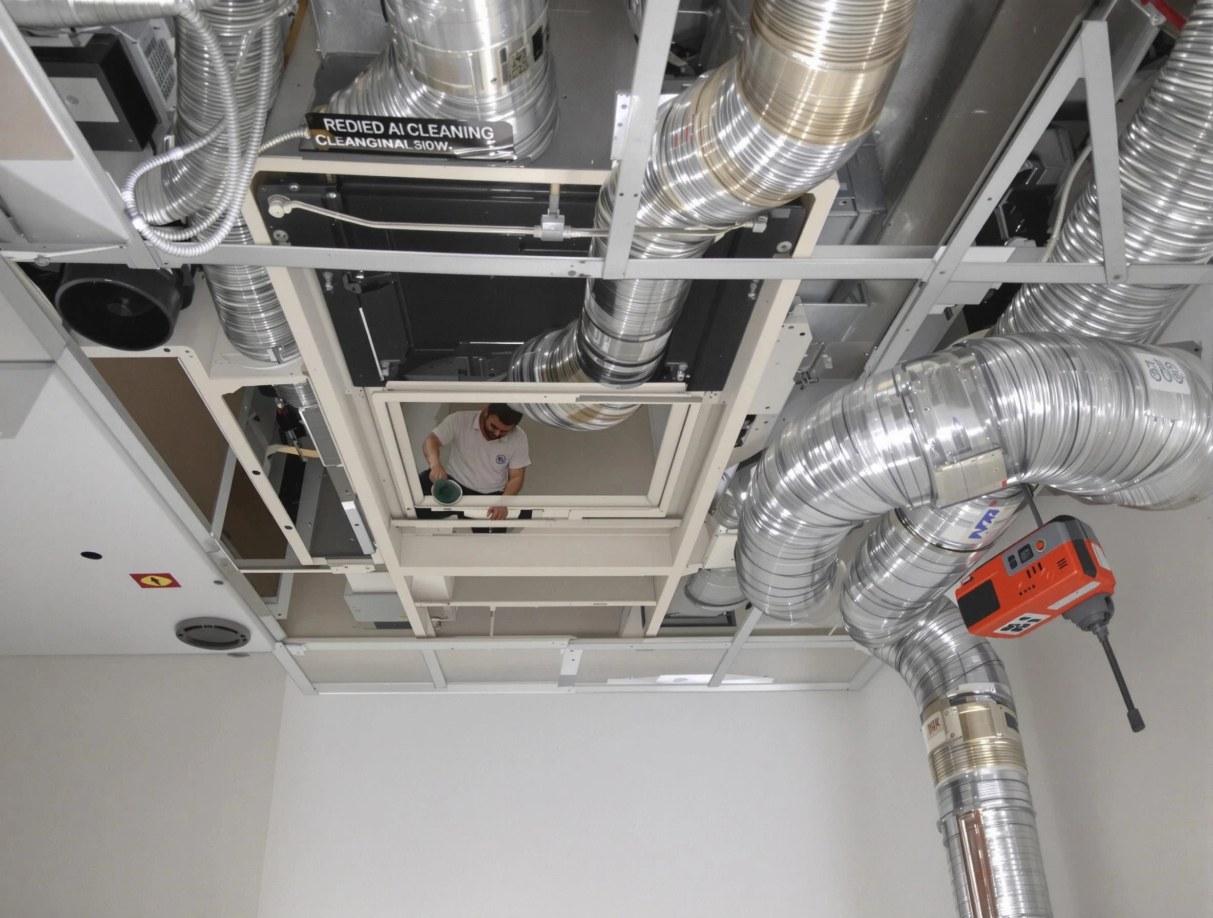 Clearfield Air Duct Cleaning technician performing detailed central duct system cleaning in Clearfield