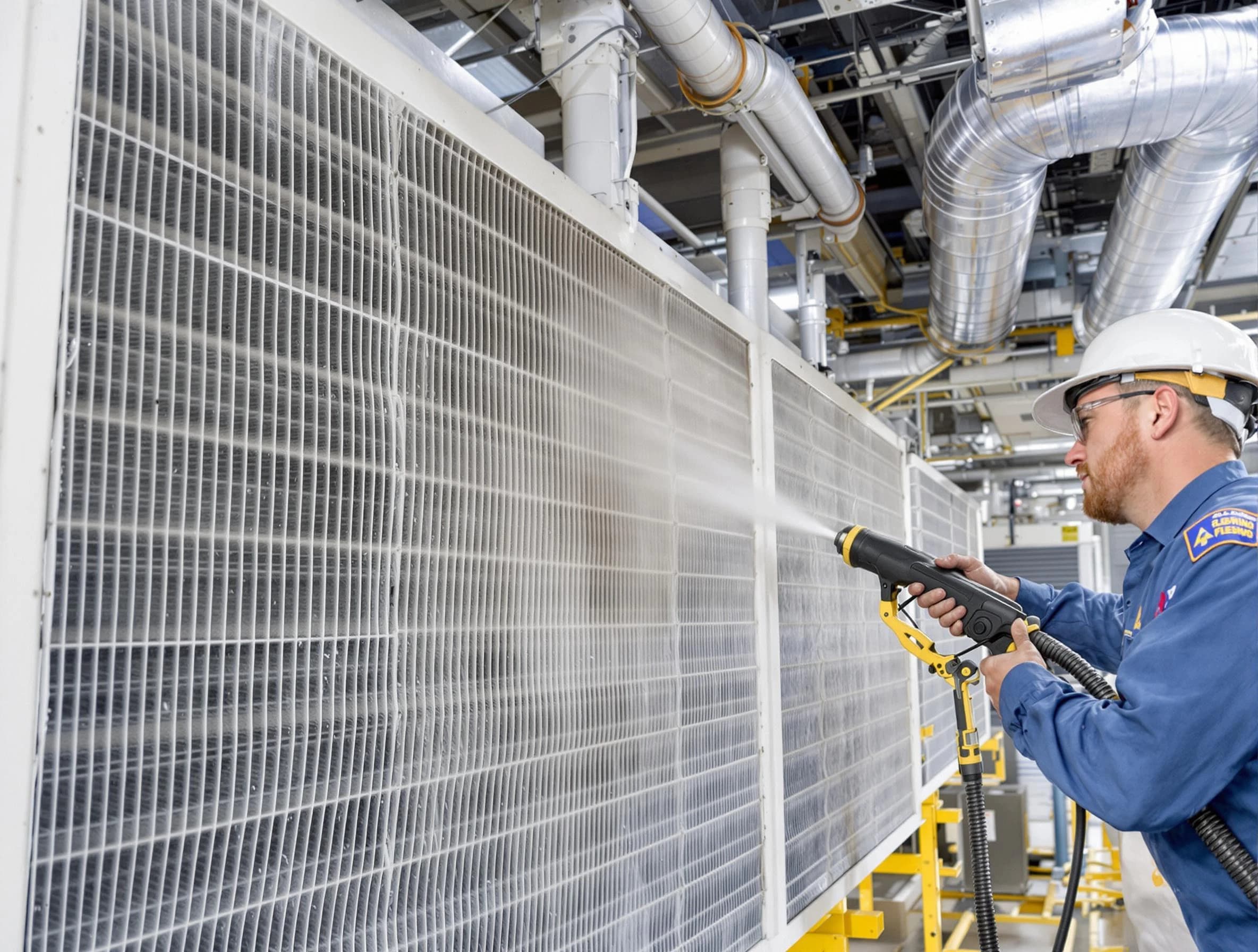 Professional commercial coil cleaning by Clearfield Air Duct Cleaning in Clearfield