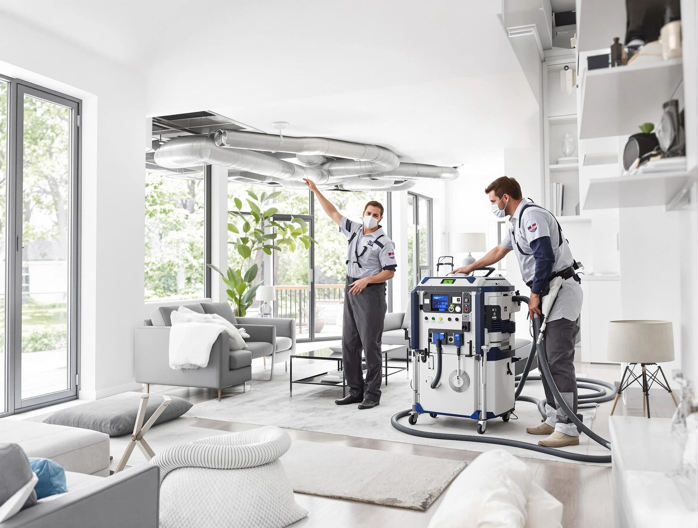 Clearfield Air Duct Cleaning professional conducting pure air duct cleaning with state-of-the-art equipment in Clearfield