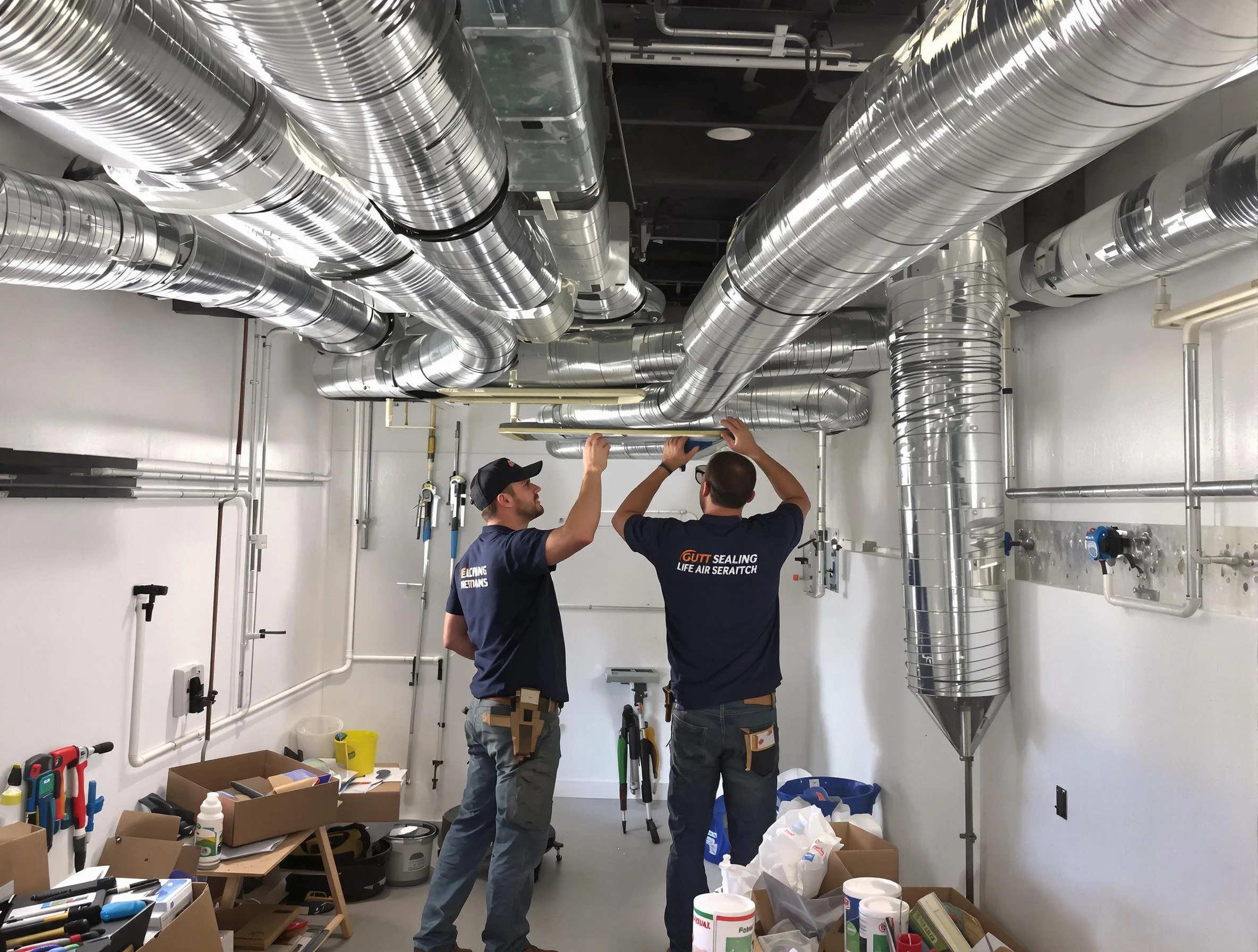 Clearfield Air Duct Cleaning technician applying professional duct sealing solutions in Clearfield