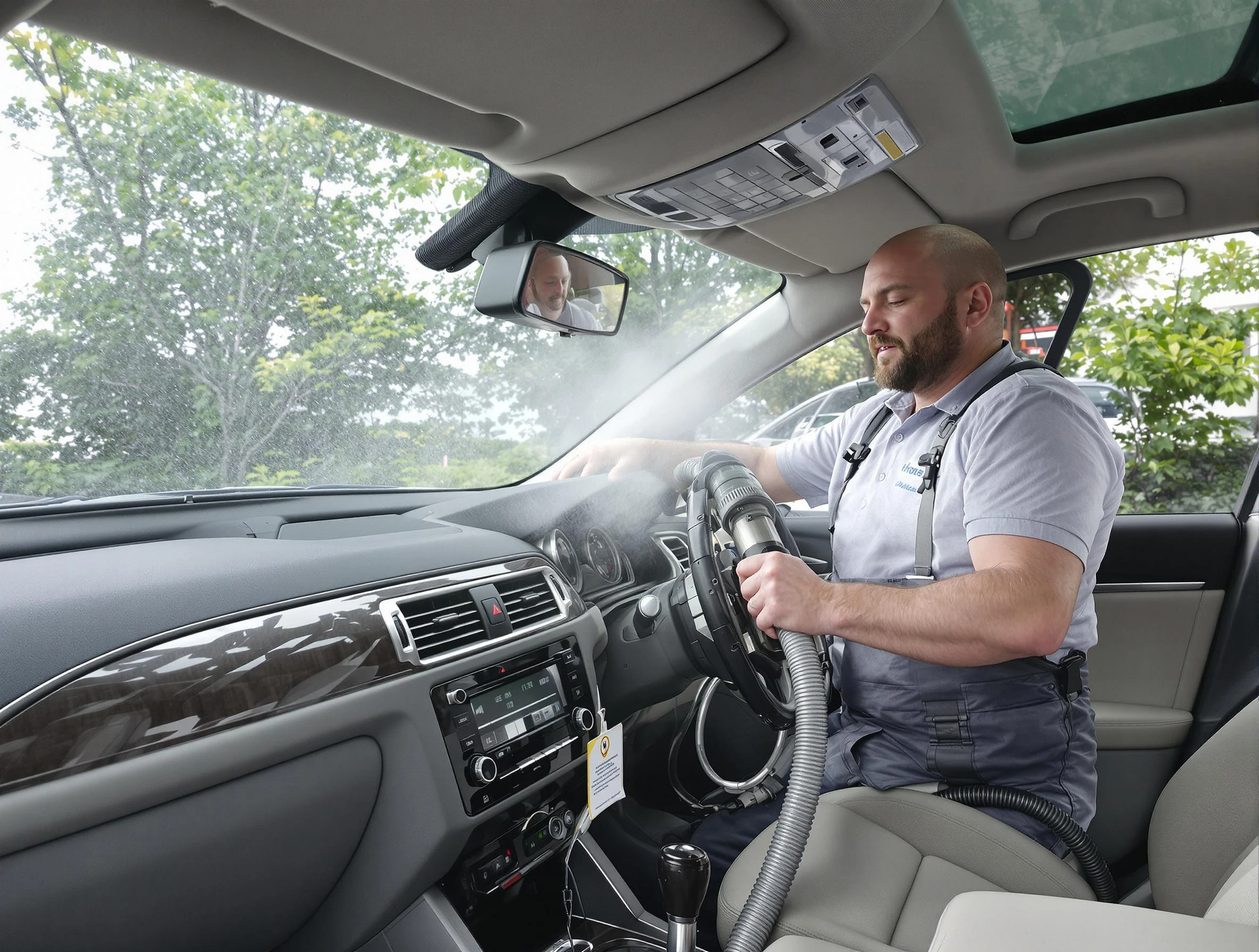 Clearfield Air Duct Cleaning specialist performing professional car duct cleaning in Clearfield